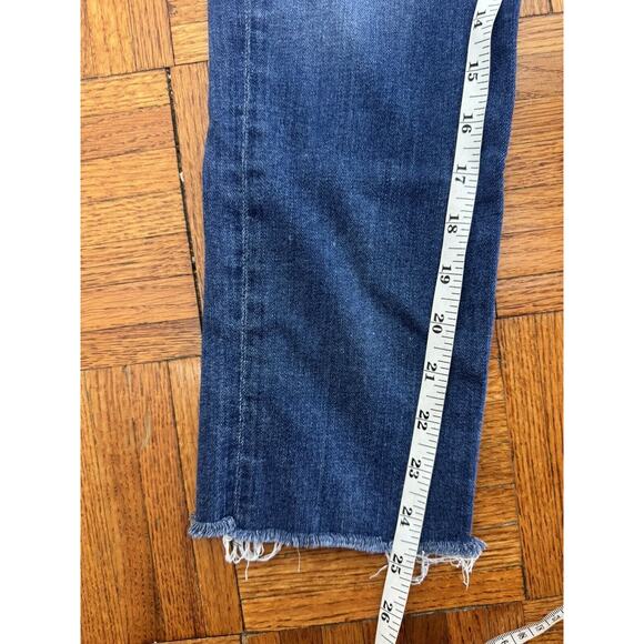 AGOLDE Sophie Mid Rise Skinny Size 28 Crop Ankle Raw Hem Jeans - Picture 7 of 12